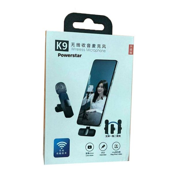 میکروفون یقه ای بی سیم K9 iPhone/Android-Type C (دو عددی)