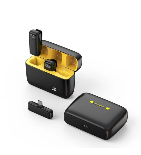 میکروفن بیسیم مدل K6 دوتایی پورت Type-C و Lightning